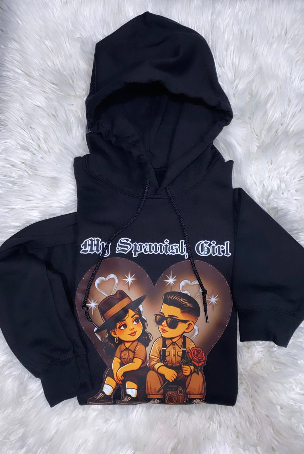 My Spanish girl old school Chicano cholo couple sweaters