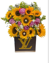 Load image into Gallery viewer, LV box or channel with roses and sunflowers

