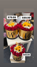 Load image into Gallery viewer, Love Box with roses and sunflowers
