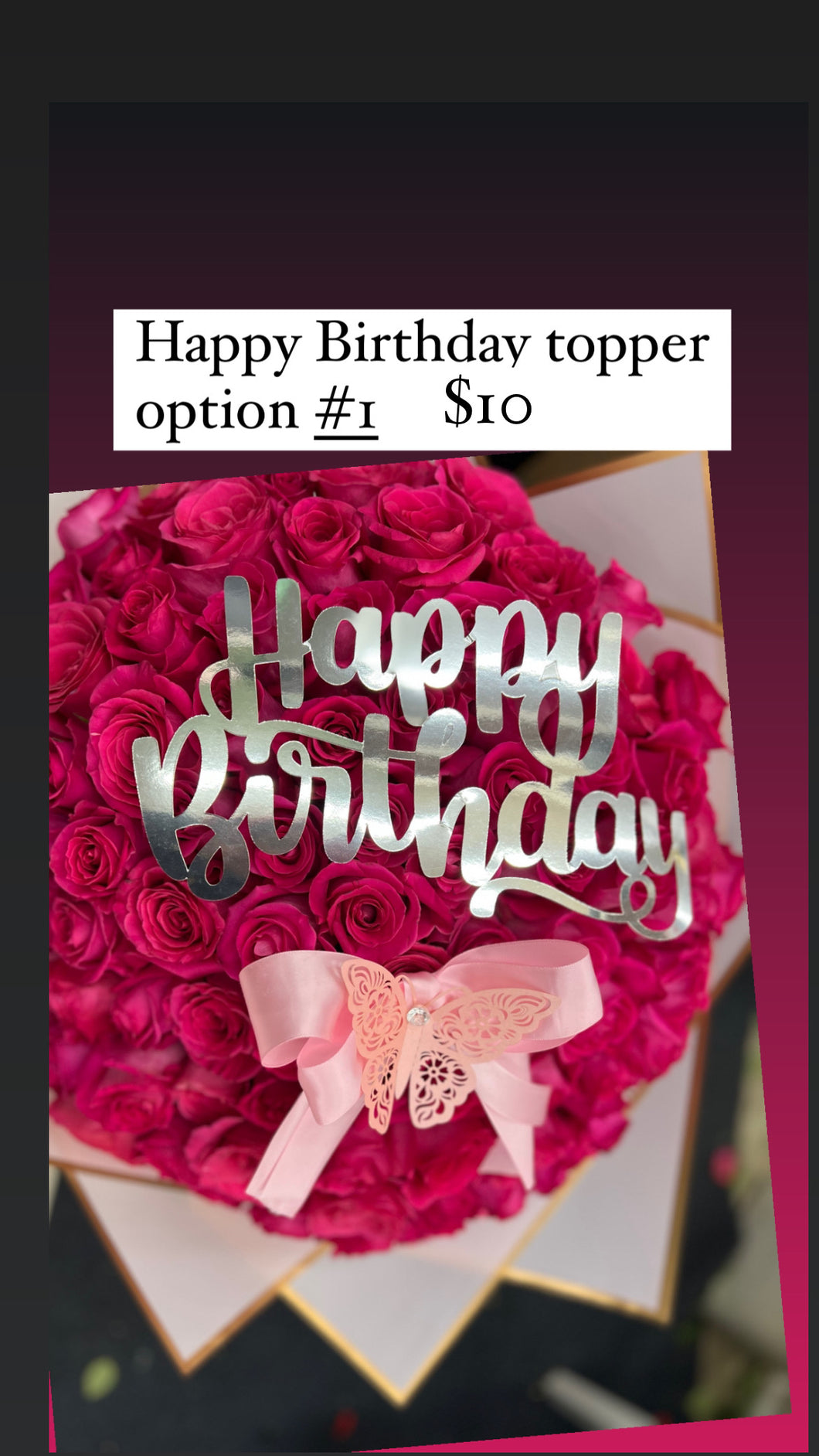Happy birthday topper